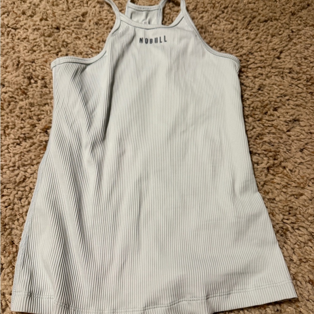NOBULL Women's Light Blue Ribbed Tank Top